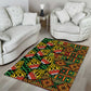 African Tribal Geometric Mixed Kanga Pattern Area Rug