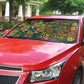 African Tribal Geometric Mixed Kanga Pattern Auto Sun Shade