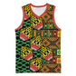 African Tribal Geometric Mixed Kanga Pattern Basketball Jersey LT9