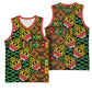 African Tribal Geometric Mixed Kanga Pattern Basketball Jersey LT9