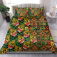 African Tribal Geometric Mixed Kanga Pattern Bedding Set