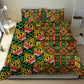 African Tribal Geometric Mixed Kanga Pattern Bedding Set