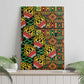 African Tribal Geometric Mixed Kanga Pattern Canvas Wall Art