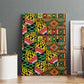 African Tribal Geometric Mixed Kanga Pattern Canvas Wall Art