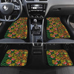 African Tribal Geometric Mixed Kanga Pattern Car Mats