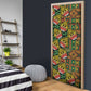 African Tribal Geometric Mixed Kanga Pattern Door Cover