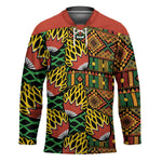 African Tribal Geometric Mixed Kanga Pattern Hockey Jersey