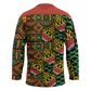 African Tribal Geometric Mixed Kanga Pattern Hockey Jersey