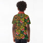 African Tribal Geometric Mixed Kanga Pattern Kid Polo Shirt