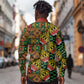 African Tribal Geometric Mixed Kanga Pattern Long Sleeve Button Shirt