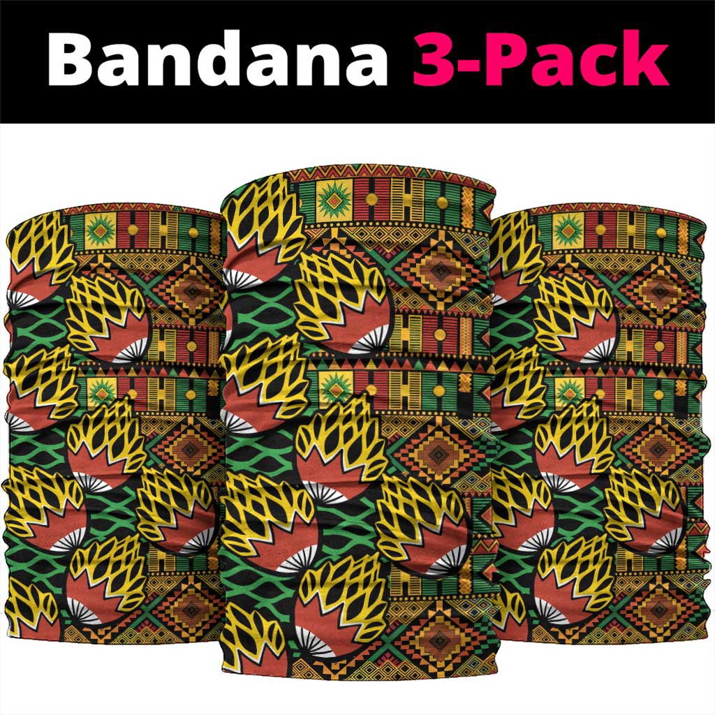 African Tribal Geometric Mixed Kanga Pattern Neck Gaiter LT9
