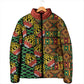 African Tribal Geometric Mixed Kanga Pattern Padded Jacket