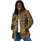 African Tribal Geometric Mixed Kanga Pattern Padded Jacket