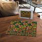 African Tribal Geometric Mixed Kanga Pattern Puzzle