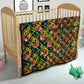 African Tribal Geometric Mixed Kanga Pattern Quilt