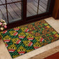 African Tribal Geometric Mixed Kanga Pattern Rubber Doormat