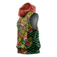 African Tribal Geometric Mixed Kanga Pattern Sleeveless Hoodie - African Pride