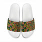 African Tribal Geometric Mixed Kanga Pattern Slide Sandals
