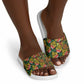 African Tribal Geometric Mixed Kanga Pattern Slide Sandals