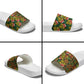 African Tribal Geometric Mixed Kanga Pattern Slide Sandals