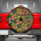 African Tribal Geometric Mixed Kanga Pattern Spare Tire Cover