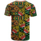 African Tribal Geometric Mixed Kanga Pattern T shirt