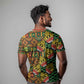 African Tribal Geometric Mixed Kanga Pattern T shirt