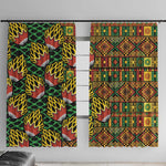 African Tribal Geometric Mixed Kanga Pattern Window Curtain
