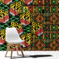 African Tribal Geometric Mixed Kanga Pattern Window Curtain