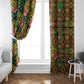 African Tribal Geometric Mixed Kanga Pattern Window Curtain