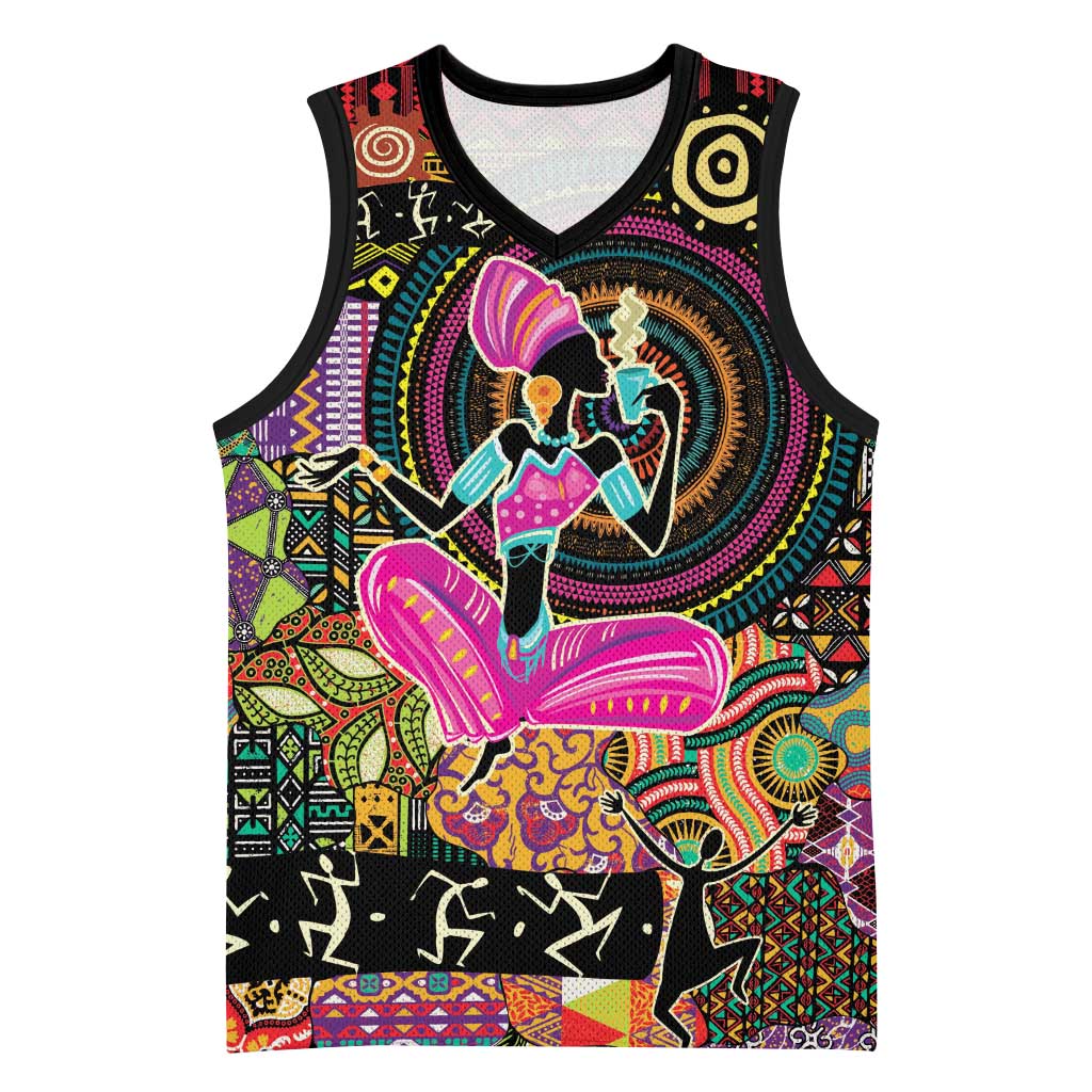 African Women Ethnic Motifs Basketball Jersey LT9