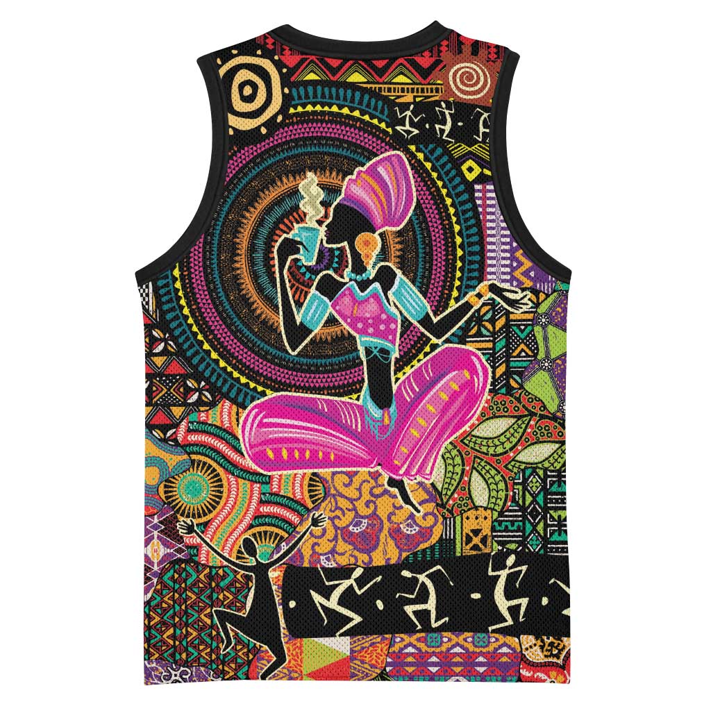 African Women Ethnic Motifs Basketball Jersey LT9