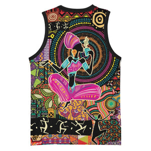 African Women Ethnic Motifs Basketball Jersey - African Pride