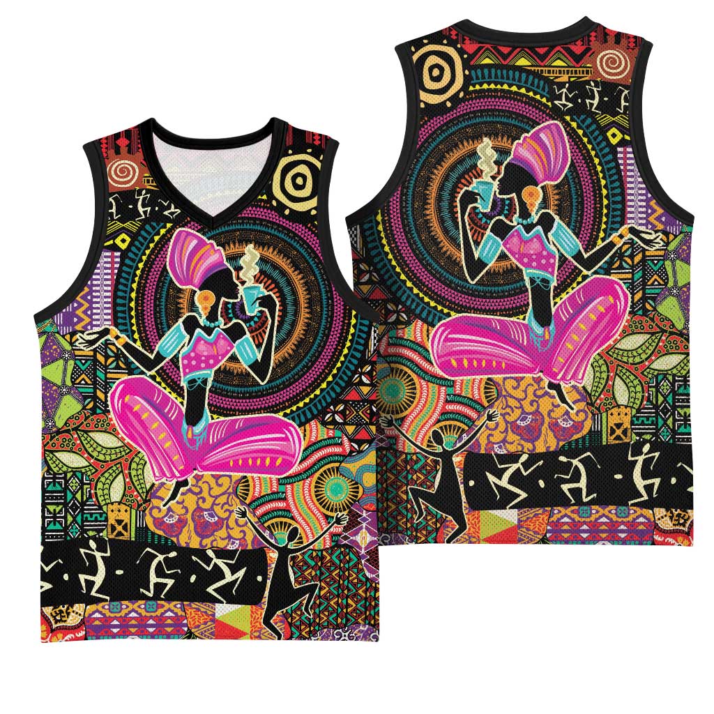 African Women Ethnic Motifs Basketball Jersey LT9