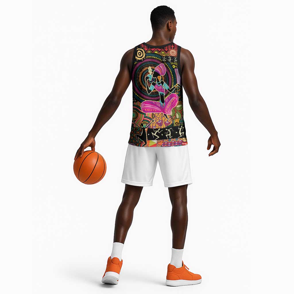 African Women Ethnic Motifs Basketball Jersey LT9