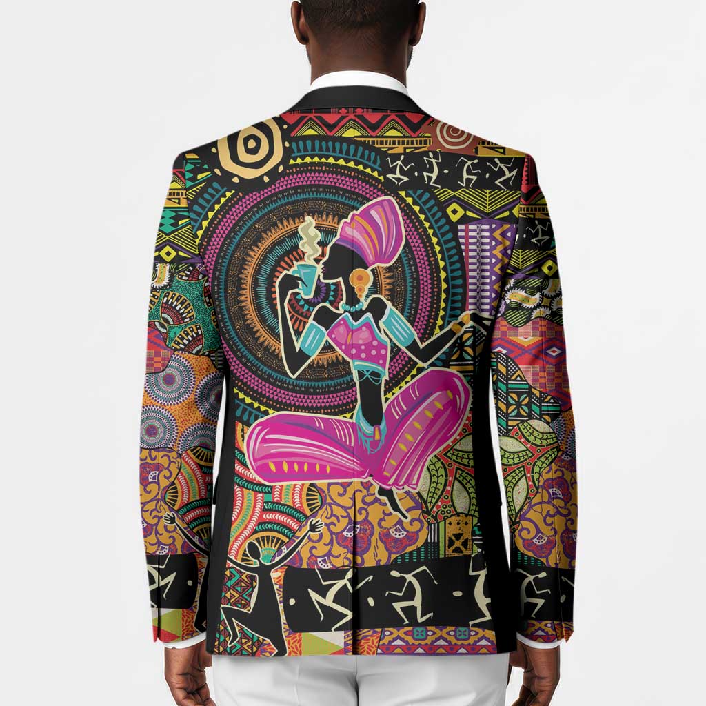 African Women Ethnic Motifs Blazer