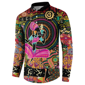 African Women Ethnic Motifs Button Sweatshirt