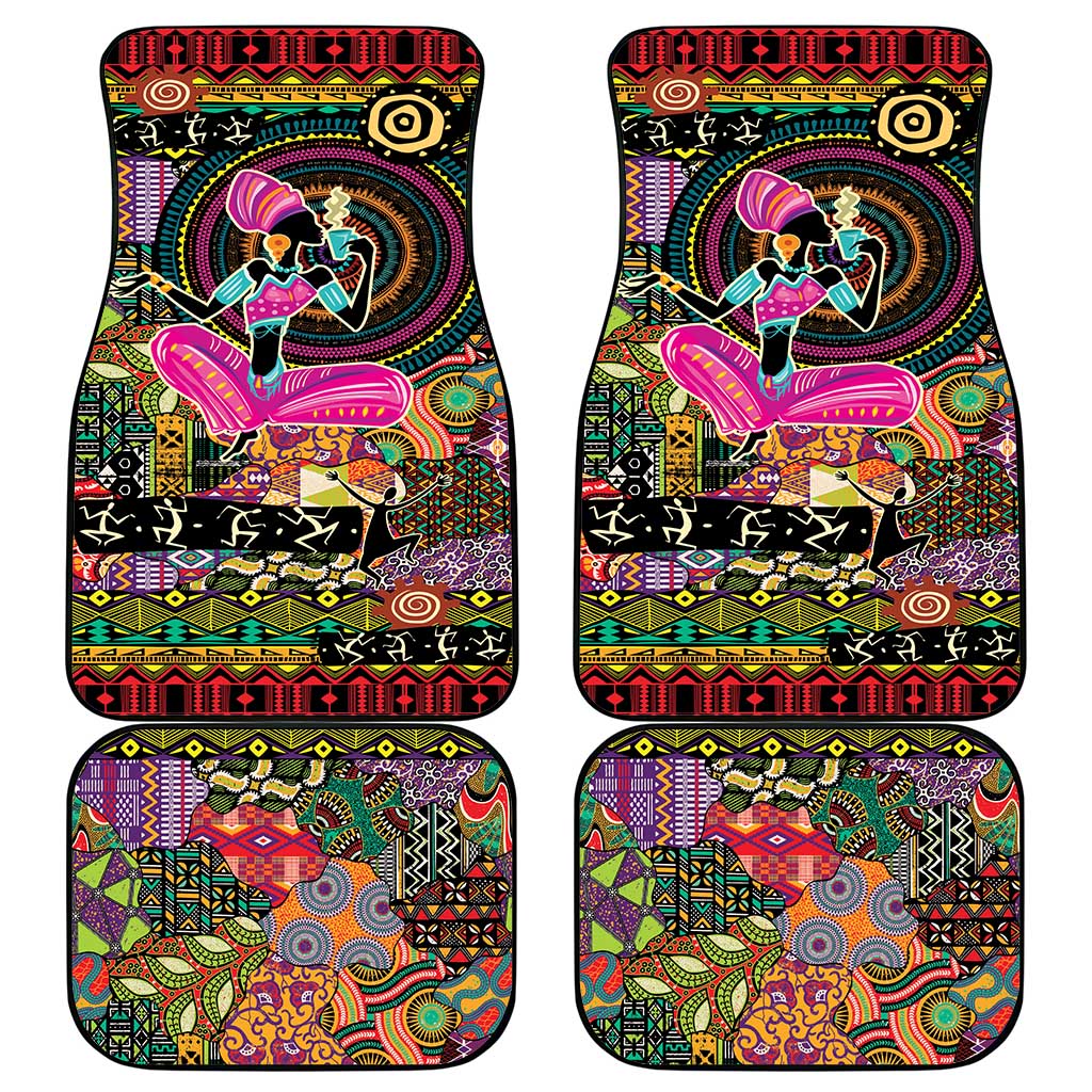 African Women Ethnic Motifs Car Mats