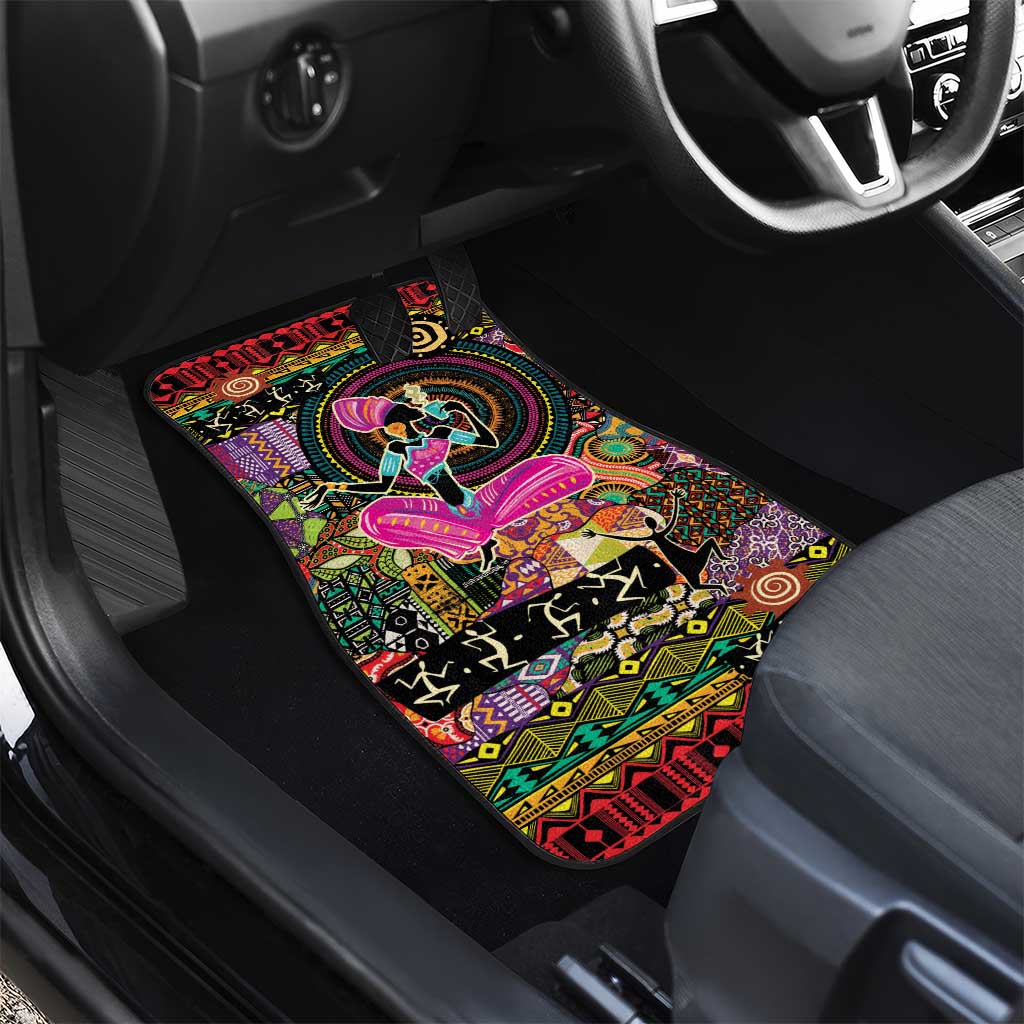 African Women Ethnic Motifs Car Mats