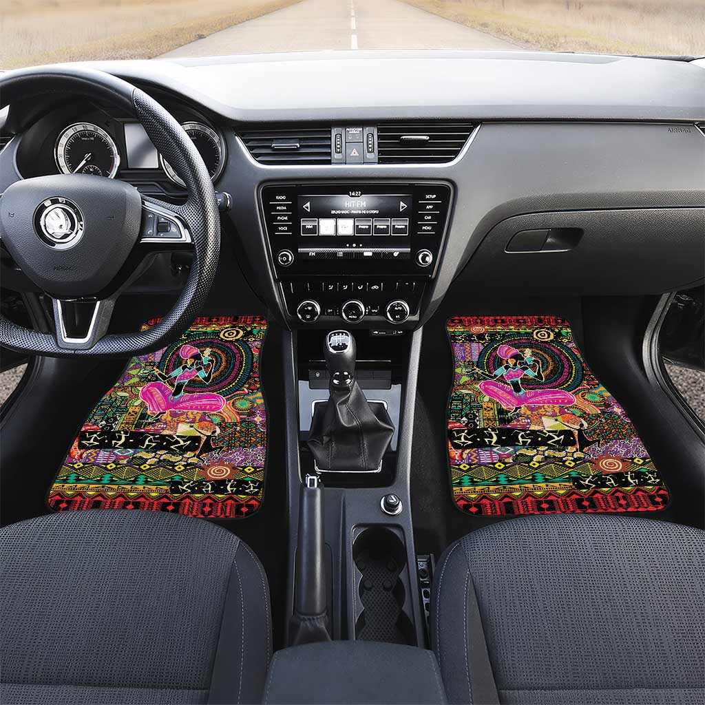 African Women Ethnic Motifs Car Mats