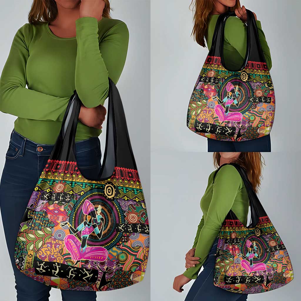 African Women Ethnic Motifs Grocery Bag