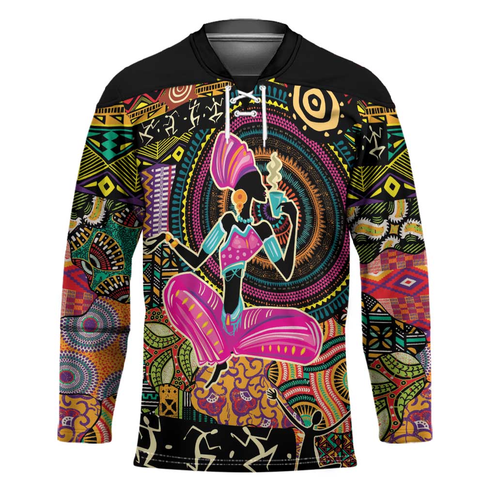 African Women Ethnic Motifs Hockey Jersey