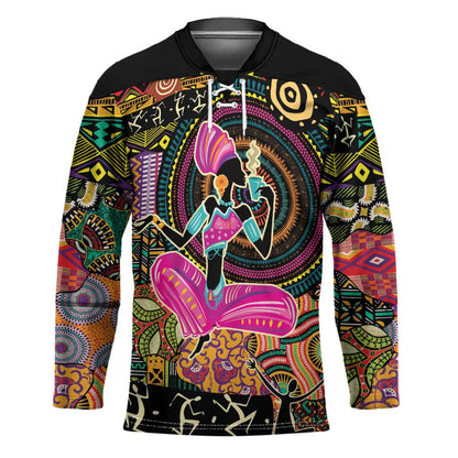 African Women Ethnic Motifs Hockey Jersey