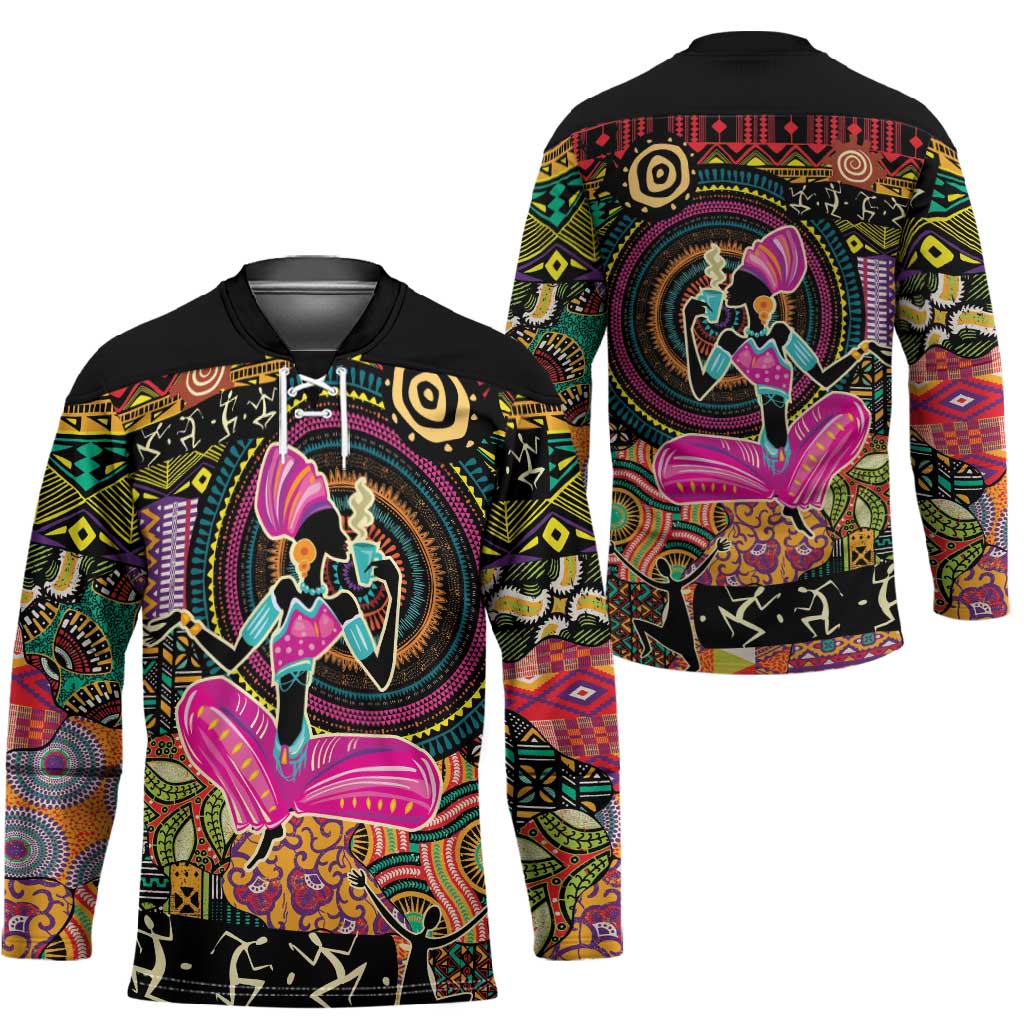 African Women Ethnic Motifs Hockey Jersey