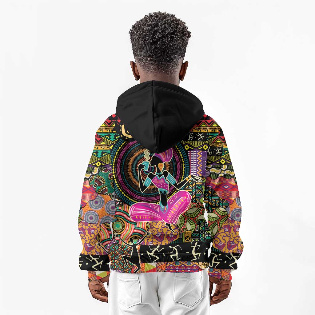 African Women Ethnic Motifs Kid Hoodie