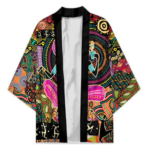 African Women Ethnic Motifs Kimono