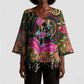 African Women Ethnic Motifs Kimono Sleeve Blouse