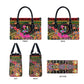 African Women Ethnic Motifs Leather Bag