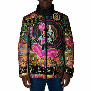 African Women Ethnic Motifs Padded Jacket