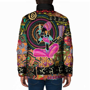African Women Ethnic Motifs Padded Jacket
